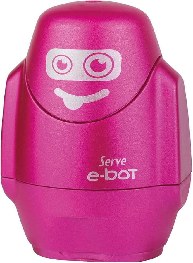 Serve SV-EBOT1MPMB E-bot 2 in 1 Eraser and Sharpener - Metallic Fuchsia